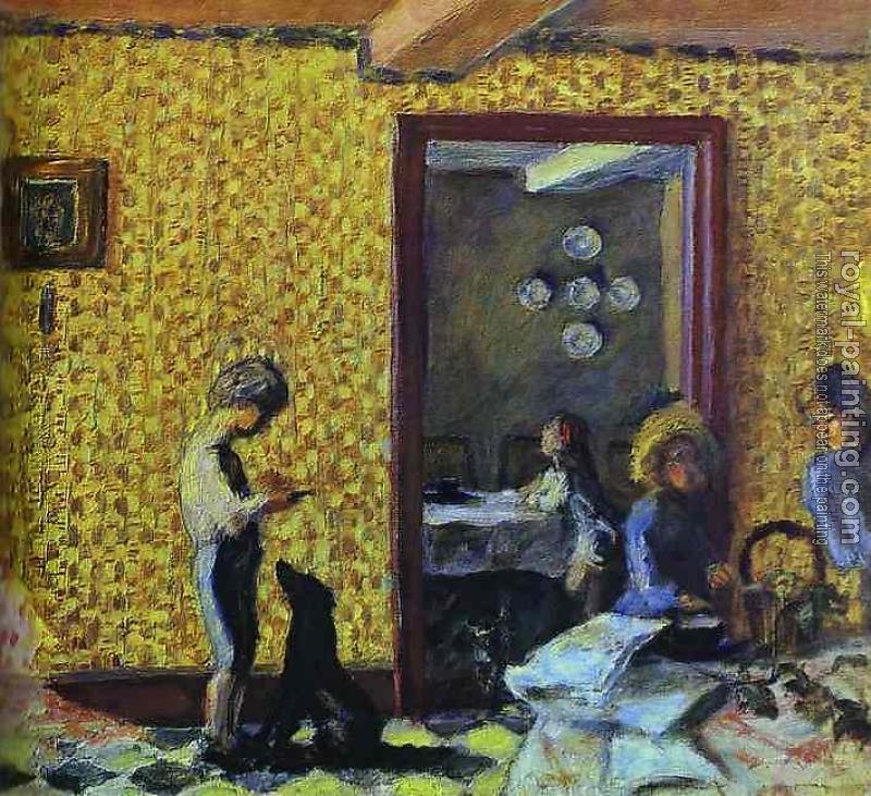 Pierre Bonnard : The Terrasse Children with Black Dog